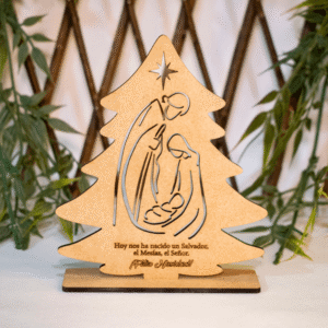 Adorno Árbol de Navidad Pesebre en MDF