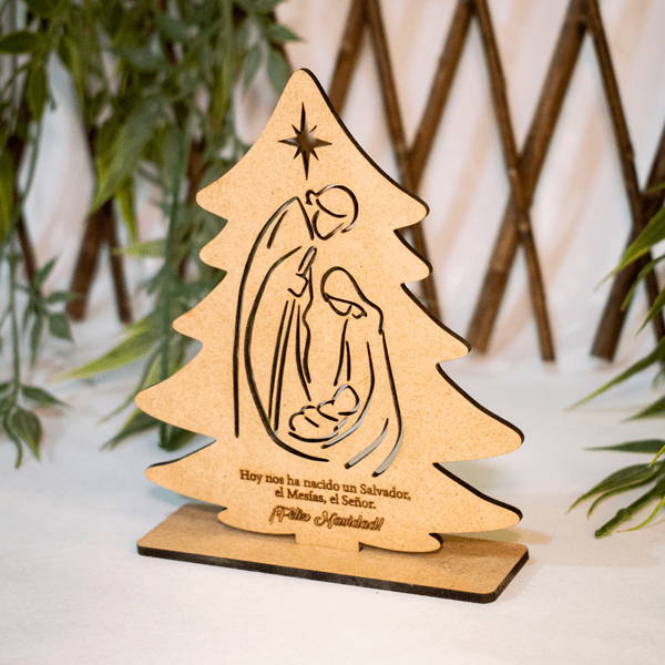 Adorno Árbol de Navidad Pesebre en MDF - Image 5