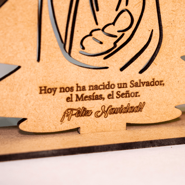 Adorno Árbol de Navidad Pesebre en MDF - Image 6