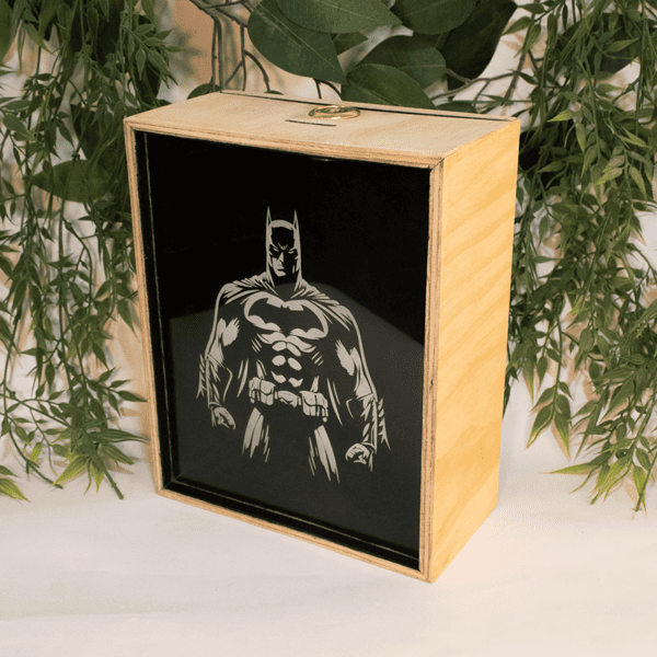 Alcancía en madera de pino con acrílico para personalizar 25 x 20 x 10 cm - Image 5