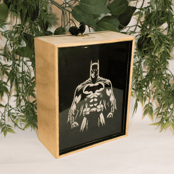 Alcancía en madera de pino con acrílico para personalizar 25 x 20 x 10 cm - Image 3