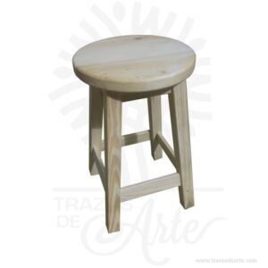 Butaco rústico de madera de pino