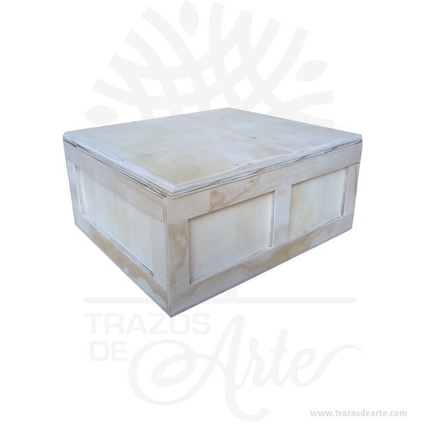 Caja en triplex de pino guacal clásico de 24 x 22 x 11