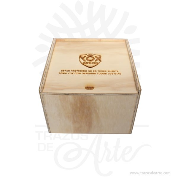 Caja En Madera Pequeña Tapa Corrediza
