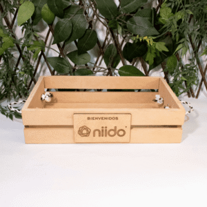 Caja canasta en madera MDF