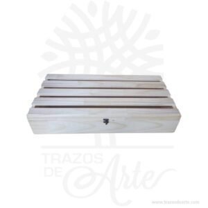 Caja en madera de pino para regalo de 60 x 30 x 12 cm en crudo