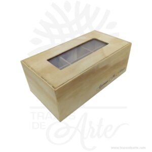 Caja para té en madera personalizada