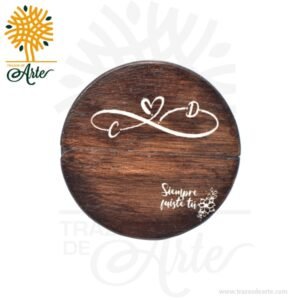 Caja estuche en madera para anillos de compromiso