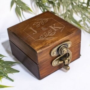 Caja para anillo en madera envejecido