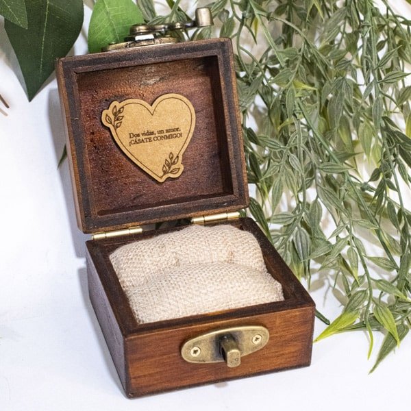 Caja para anillo en madera envejecido - Image 6