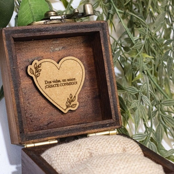 Caja para anillo en madera envejecido - Image 5