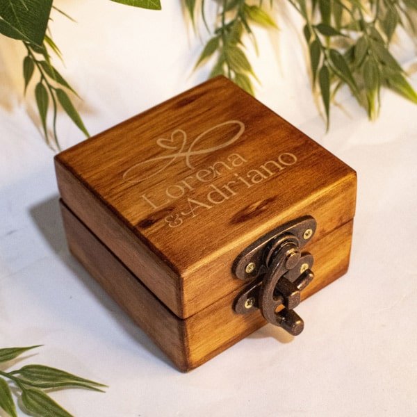 Caja para anillo en madera envejecido - Image 4