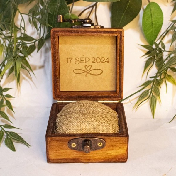 Caja para anillo en madera envejecido - Image 3