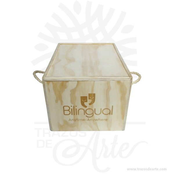 Caja De Madera Tapa Corrediza y Manijas De Lazo - Image 5