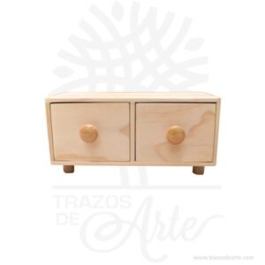 Joyero en madera 2 cajones