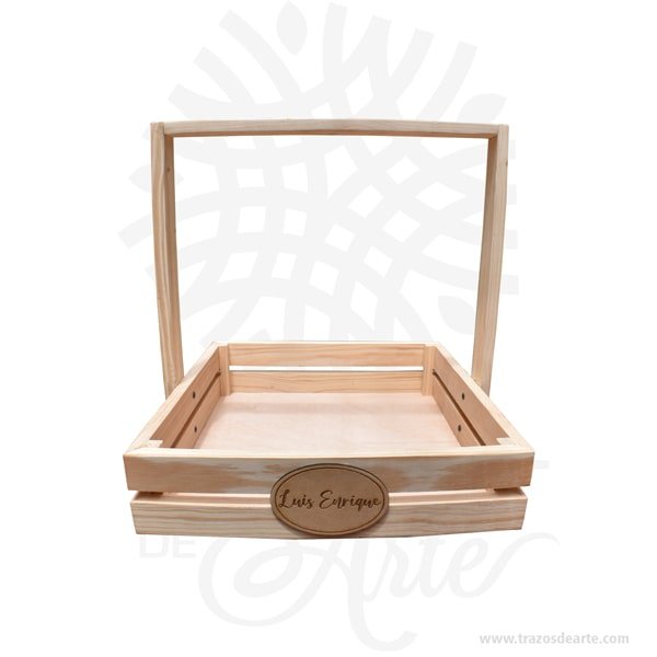 Canasta Manija en Madera Personalizada - Image 3