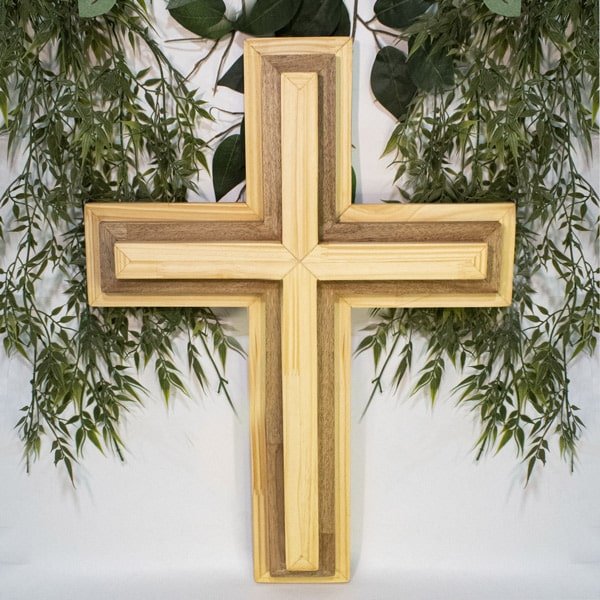 Cruz Madera de Pino y Roble para Pared