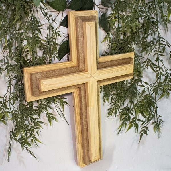 Cruz Madera de Pino y Roble para Pared - Image 4