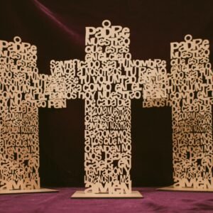 Cruz Padre Nuestro en madera MDF
