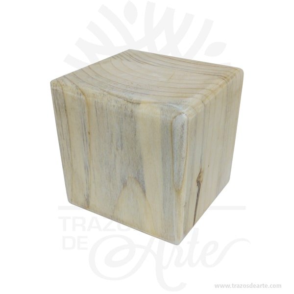 Cubo en madera de pino de 4 x 4 x 4 cm en crudo Pack x 6 - Image 4