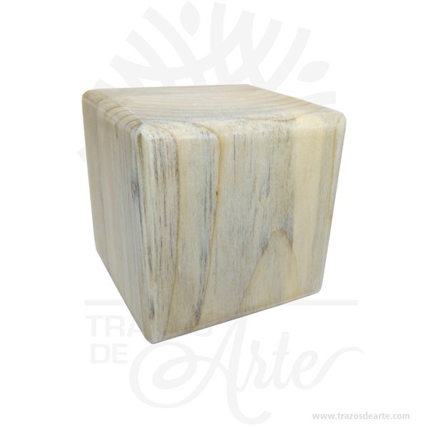 Cubo en madera de pino de 4 x 4 x 4 cm en crudo Pack x 6 - Image 3