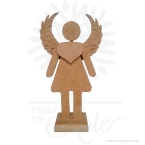 Figura ángel mujer en madera MDF 18 mm
