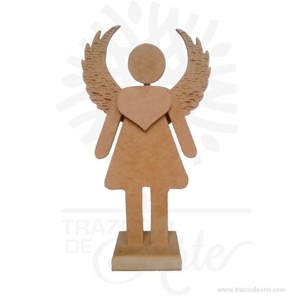 Figura ángel mujer en madera MDF 18 mm