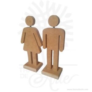 Figuras pareja mujer y hombre en MDF 18 mm