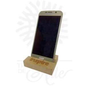 Soporte teléfono móvil de canal para personalizar en MDF pack x 3