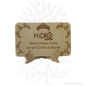 Tarjeta regalo conmemorativa para personalizar en MDF