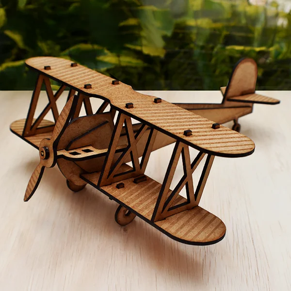 Avión Antiguo juguete en madera MDF - Image 3