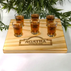 Base Para Shots en Madera de Pino