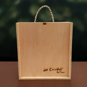 Caja de Madera para Botella y Copas Aguardiente
