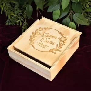 Caja de Madera Tapa Corrediza