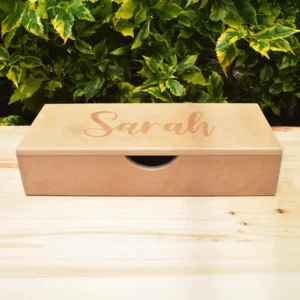 Caja en MDF de 32 x 14 x 7 cm