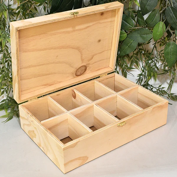 Caja Joyero en Madera con 8 Compartimientos - Image 4