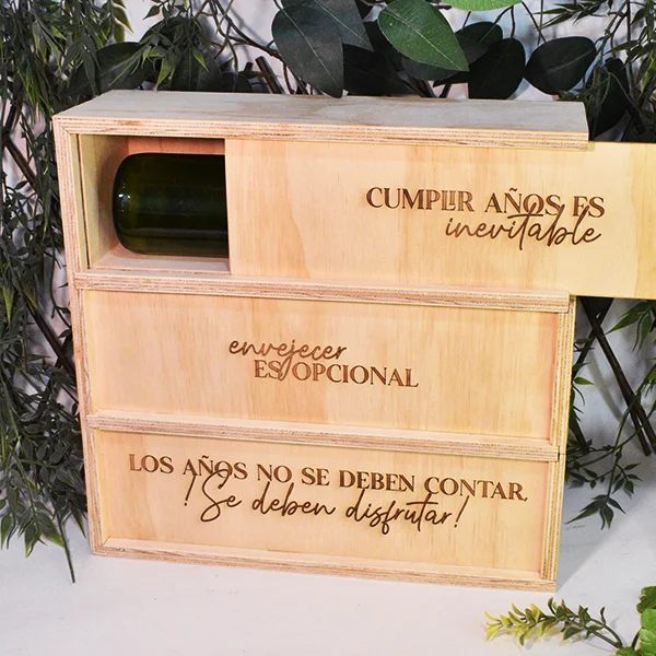 Caja de madera para 3 botellas de vino - Image 4