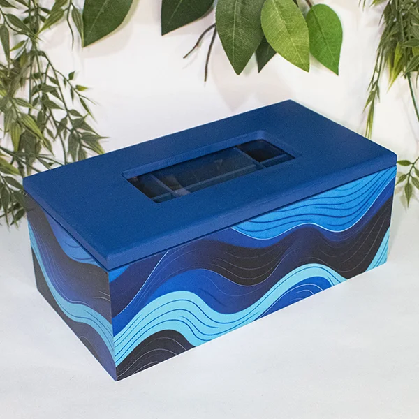 Caja para Té en MDF decorada 23 x 12 x 9 cm - Image 4