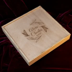 Caja En Triplex De Okume Tapa Deslizable Personalizada