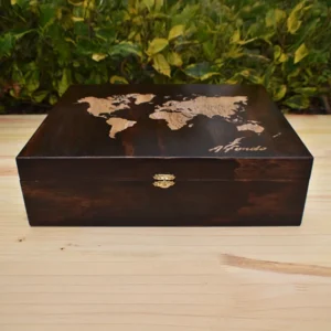 Caja triplex de pino rustica personalizada