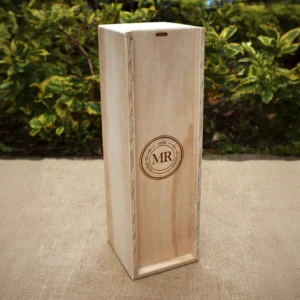 Caja de vino en triplex 11 X 10 X 33 cm