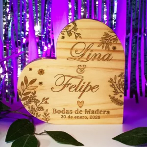 Corazón de Madera Personalizado