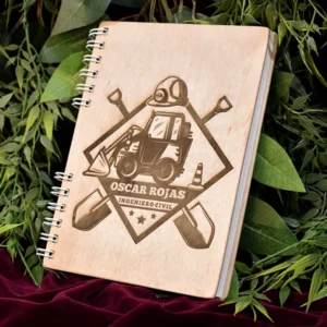 Cuaderno madera para personalizar