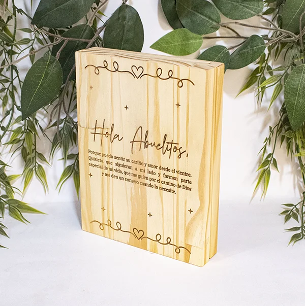 Portarretrato Libro en Madera de Pino - Image 4